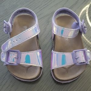 The childrens place iridescent sandals